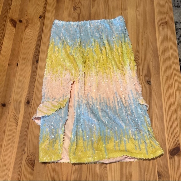 Anthropologie Endless Rose Sequin Pastel Midi Skirt NWOT Small JB - Picture 5 of 8